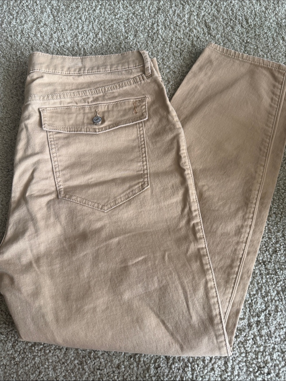 Vintage America Women's Boot Cut Pants in Light Tan